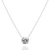 Dainty Crystal Solitaire Choker Necklace