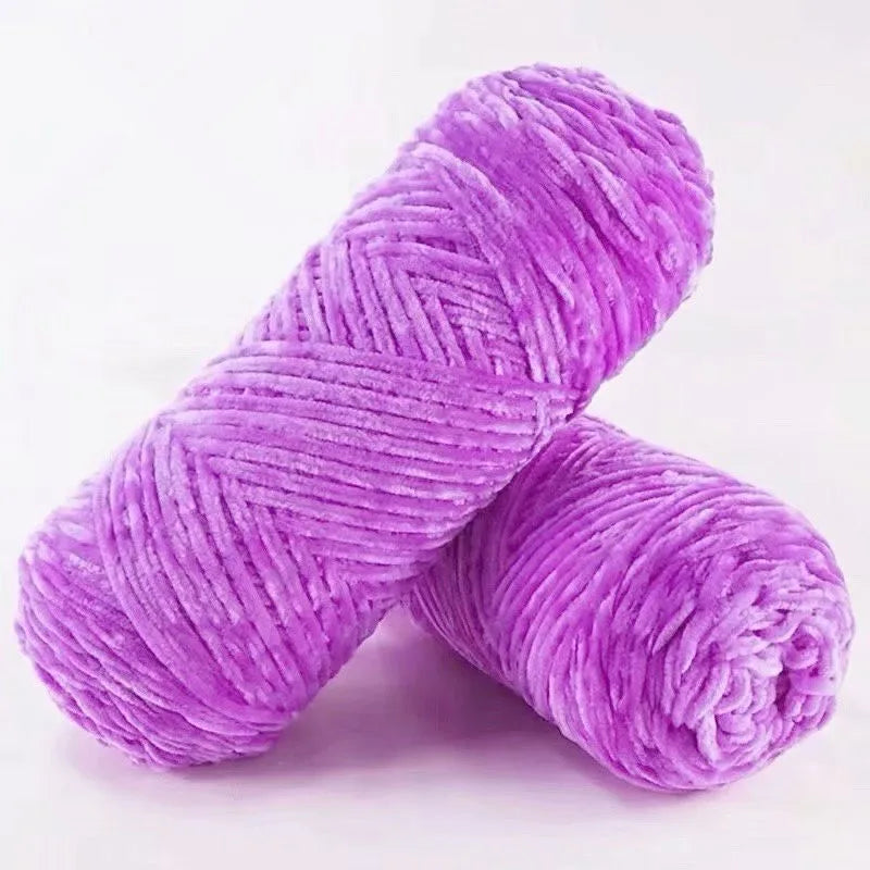 Soft Chenille Yarn for Knitting and Crochet