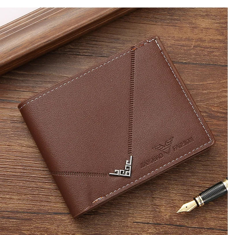 Slim RFID-Blocking Leather Bifold Wallet with Cash Clip