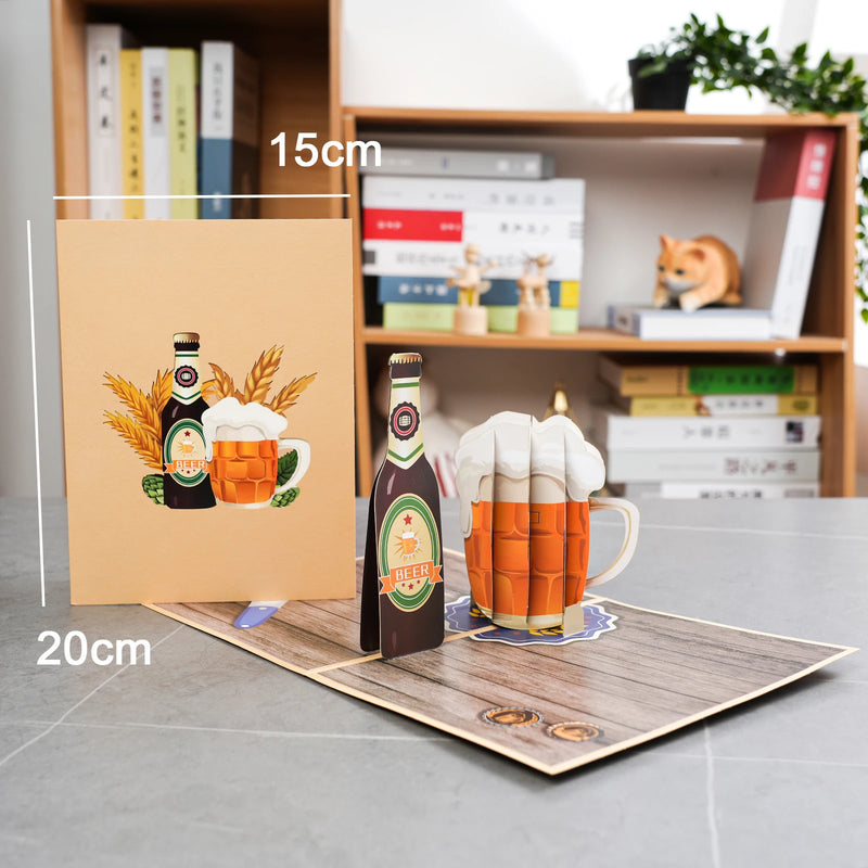 3D Pop-Up Father's Day Greeting Card with Notecard