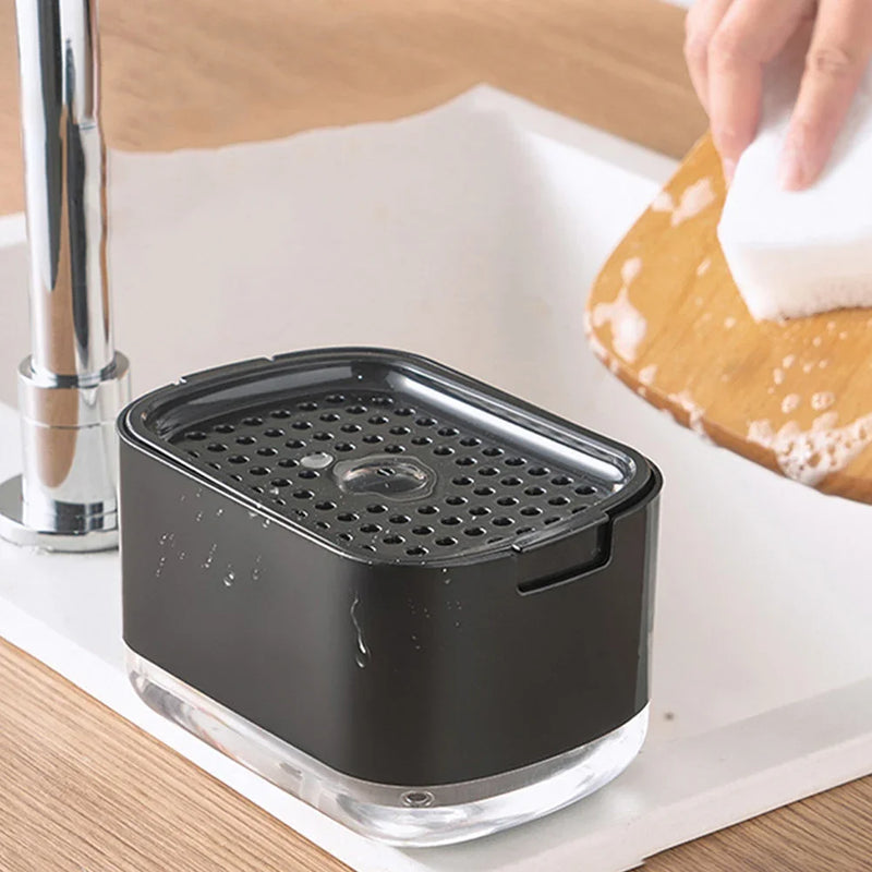 2-in-1 Dish Soap Dispenser with Sponge Holder