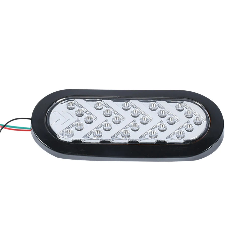 6-inch oval LED trailer tail light with a dynamic amber arrow turn signal