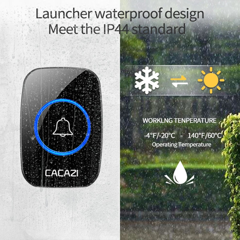 Wireless Doorbell with Long Range and Waterproof Design
