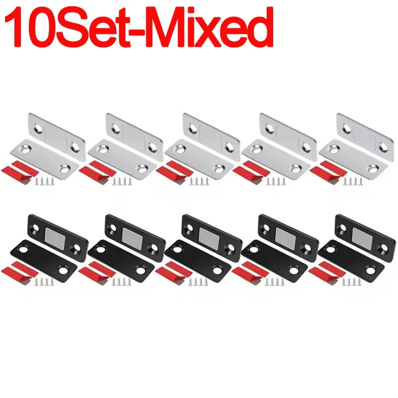 Invisible Magnetic Cabinet Door Catch with Adhesive Mounting