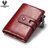 Vintage Leather Wallet with RFID Protection and Multiple Compartments