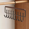 Wall-Mounted Metal Coat Rack with 8 Hooks