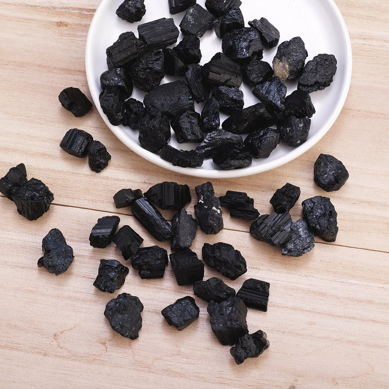 Natural Black Tourmaline Raw Stone Specimen