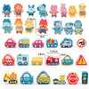 Wooden Lacing Beads Set for Kids with Animal, Fruit, Letter & Number Shapes