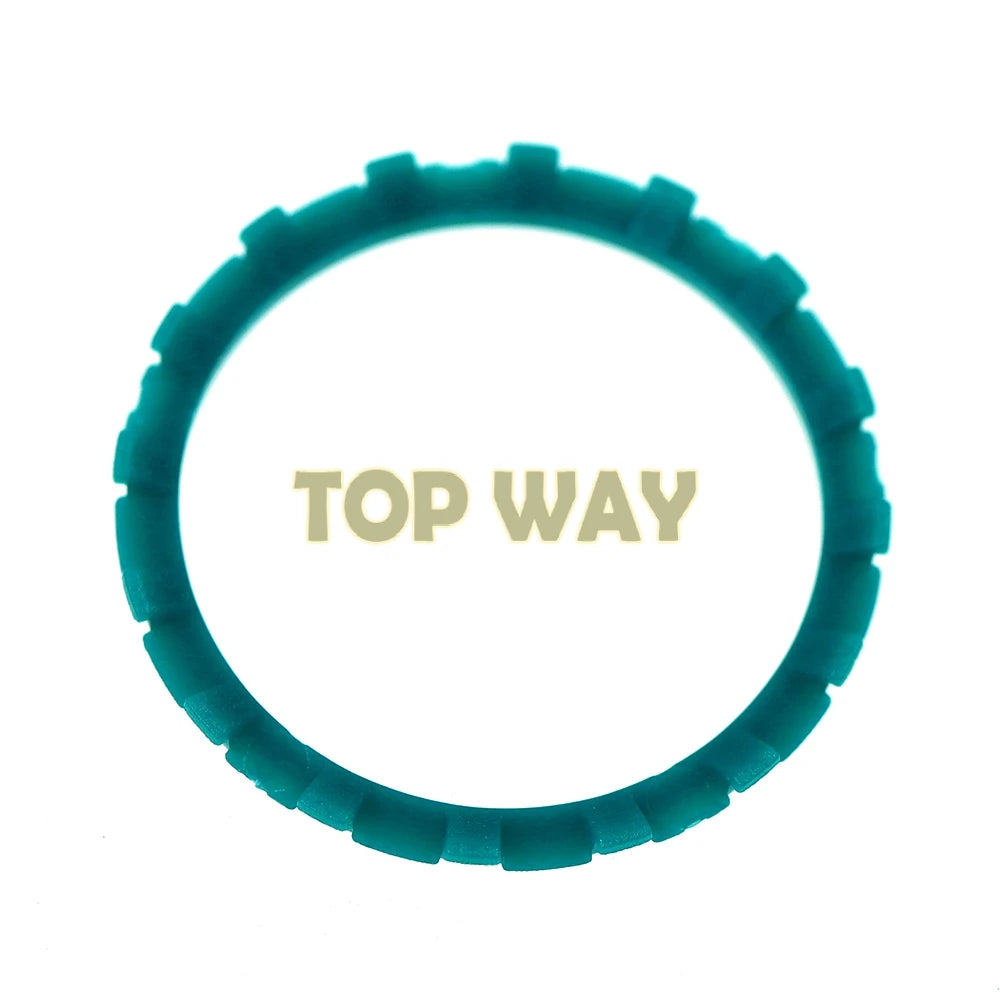 A circular silicone ring with textured grips, colored teal or dark cyan, used for PS5 controller thumbsticks.