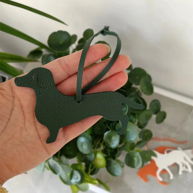 PU Leather Dachshund & Bulldog Keychain
