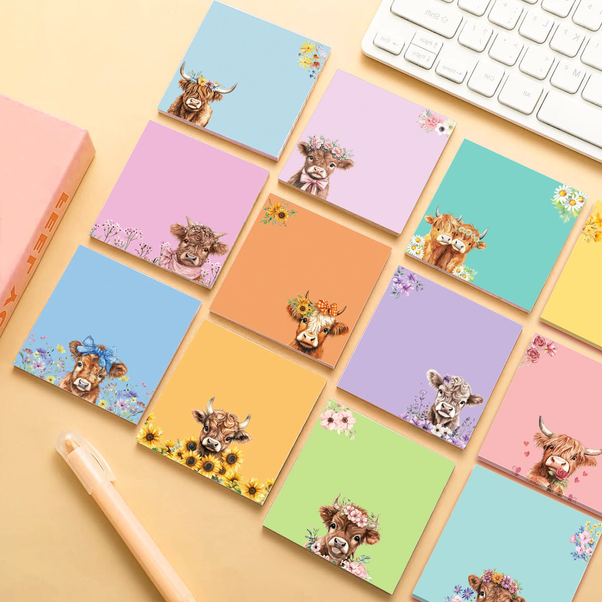 Rustic Highland Cattle Memo Pads