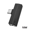 Black USB-C to 3.5mm audio adapter with charging support