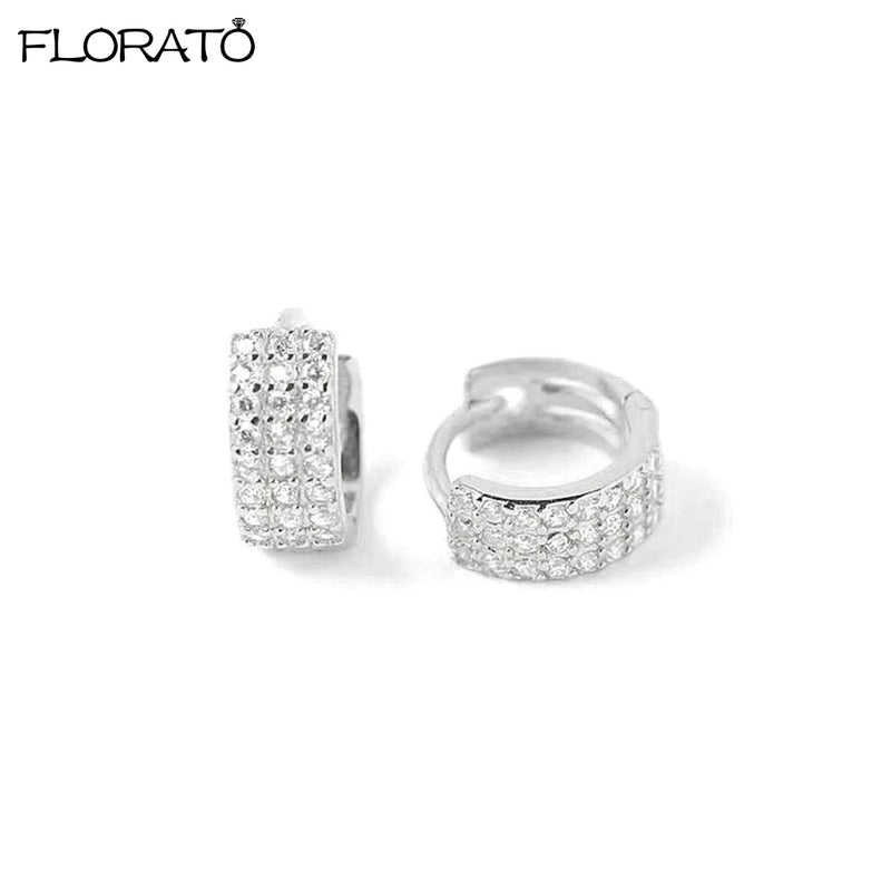 Minimalist CZ Huggie Hoop Earrings