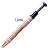 A long, slender precision pick-up claw tool with a gold-toned body and black tip for jewelry making.