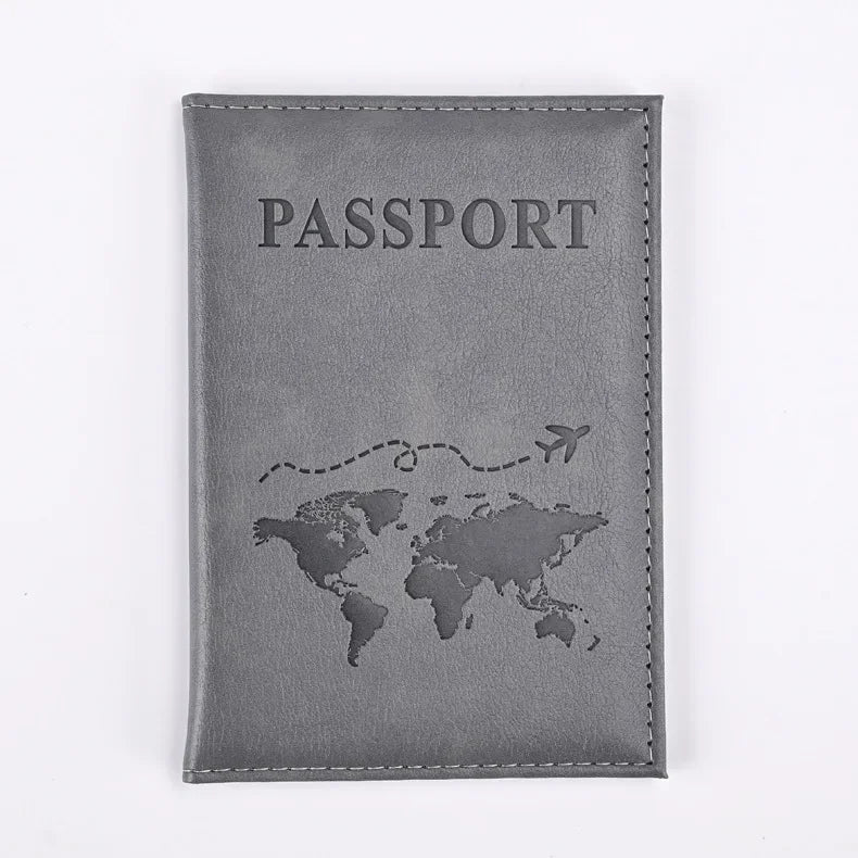 Cute Pink Leather Passport Holder with Card Slots