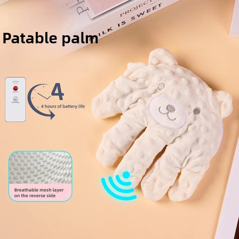 Soothing Cartoon Bear Sleep Aid Pillow with Remote Control for Newborns