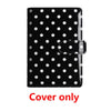 Black and white polka dot PU leather binder wallet with cash envelopes and card holder