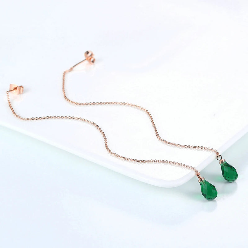 Elegant Cubic Zirconia Drop Earrings