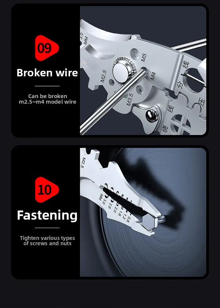 Heavy Duty Multifunctional Wire Stripping Pliers