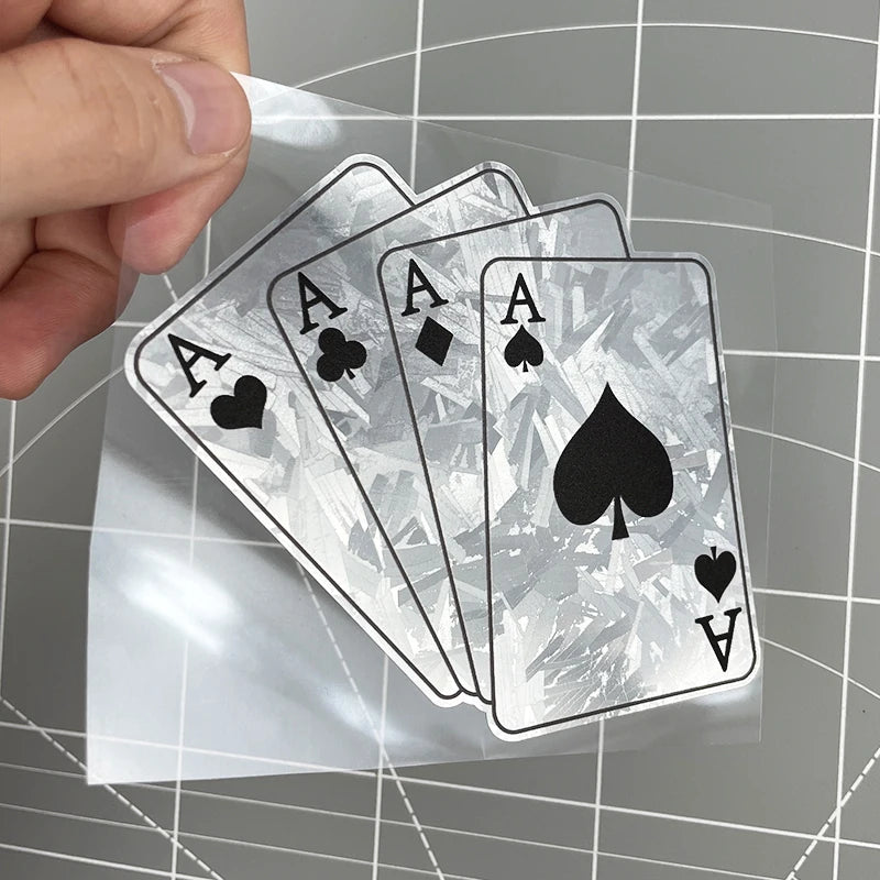 Poker Card Vinyl Decal for Motorcycles & Cars