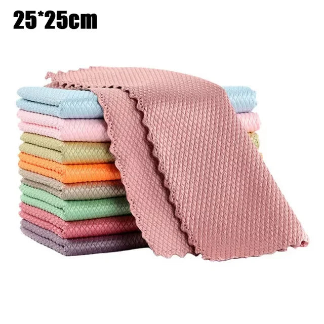 Microfiber Fish Scale Cleaning Cloths (5-Pack)