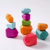 Wooden Rainbow Stacking Stones – Montessori Balancing Blocks for Kids