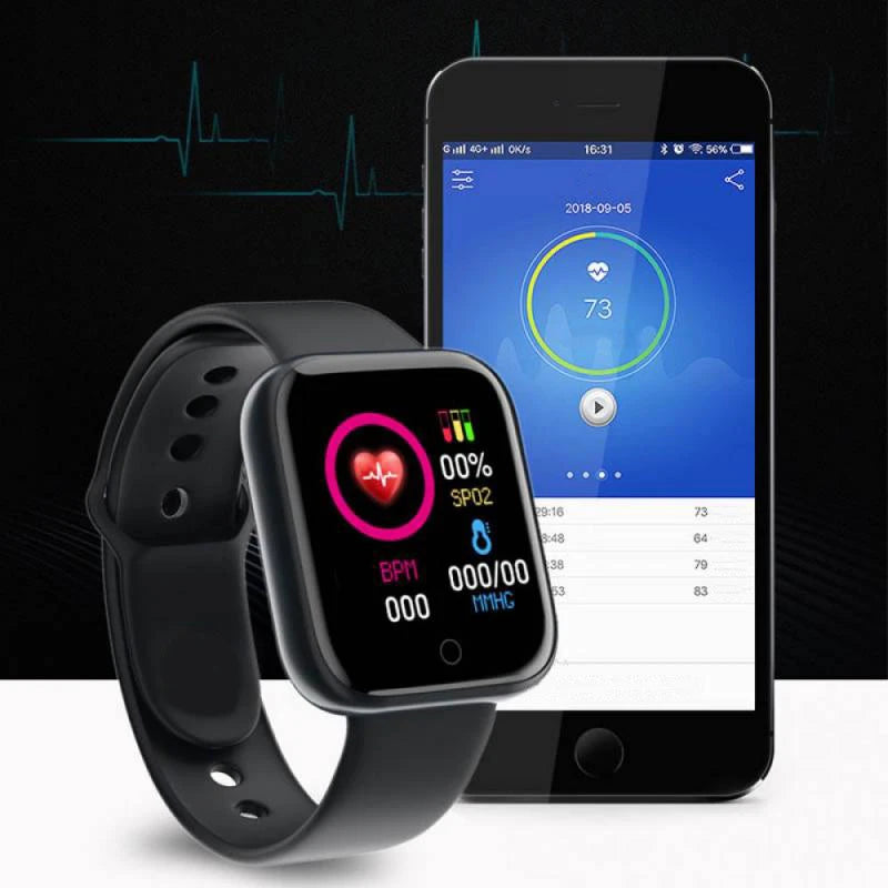 Y68 Digital Smart Watch with Fitness Tracking