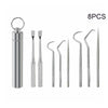 Reusable Stainless Steel Toothpick Set with Portable Case