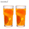 Tumbler en verre rayé de 600 ml avec couvercle