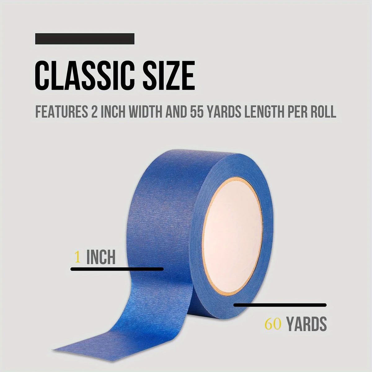 Blue Painters Tape Multi-Pack, Clean Release Masking Tape for Home Projects