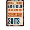 Vintage Metal Bathroom Sign - "This Is A Bathroom, Not An Internet Cafe"