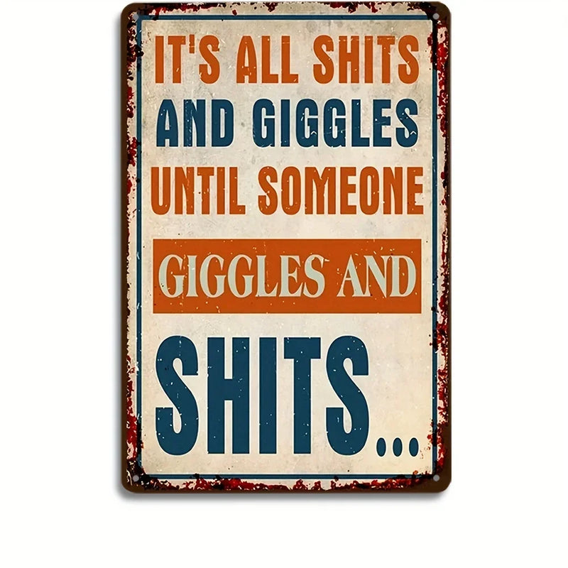 Vintage Metal Bathroom Sign - "This Is A Bathroom, Not An Internet Cafe"