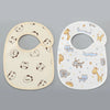 Soft Cotton Baby Bibs with Waterproof Backing – Set of 2