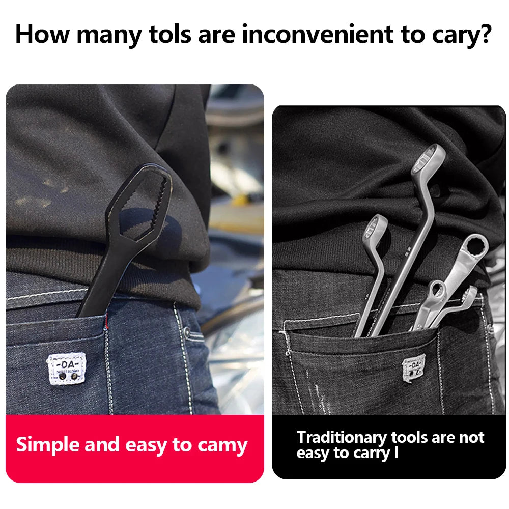 Double-Head Self-Tightening Multifunctional Wrench