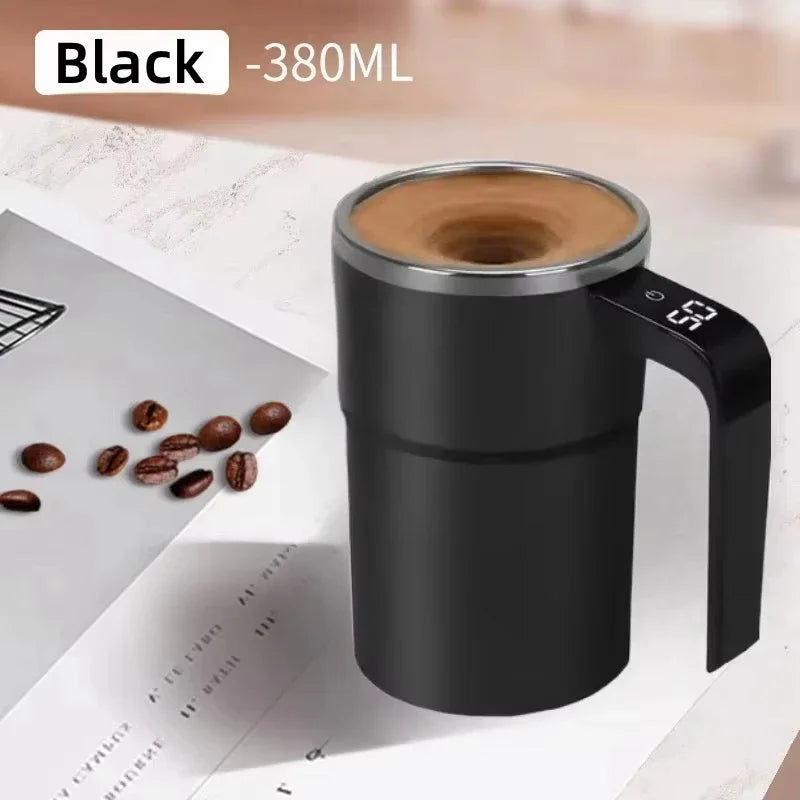 Smart Self-Stirring Coffee Mug with Digital Temperature Display