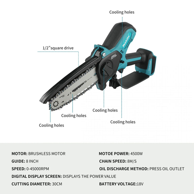 Compact 6-Inch Cordless Mini Chainsaw