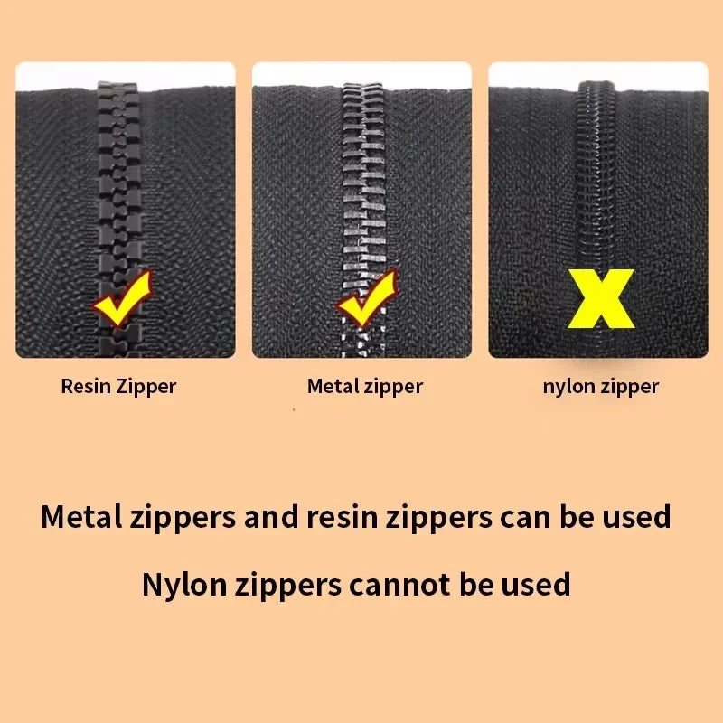 Universal Zipper Repair Kit with Detachable Sliders