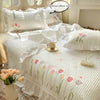 Embroidered Tulip Coverlet Set with Pillow Shams