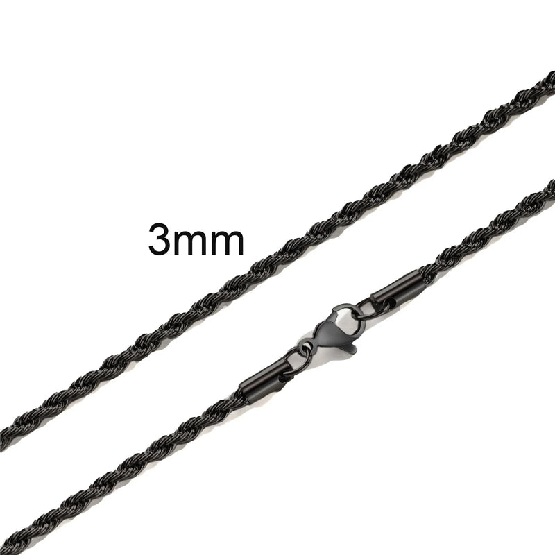 Stainless Steel Rope Chain Necklace