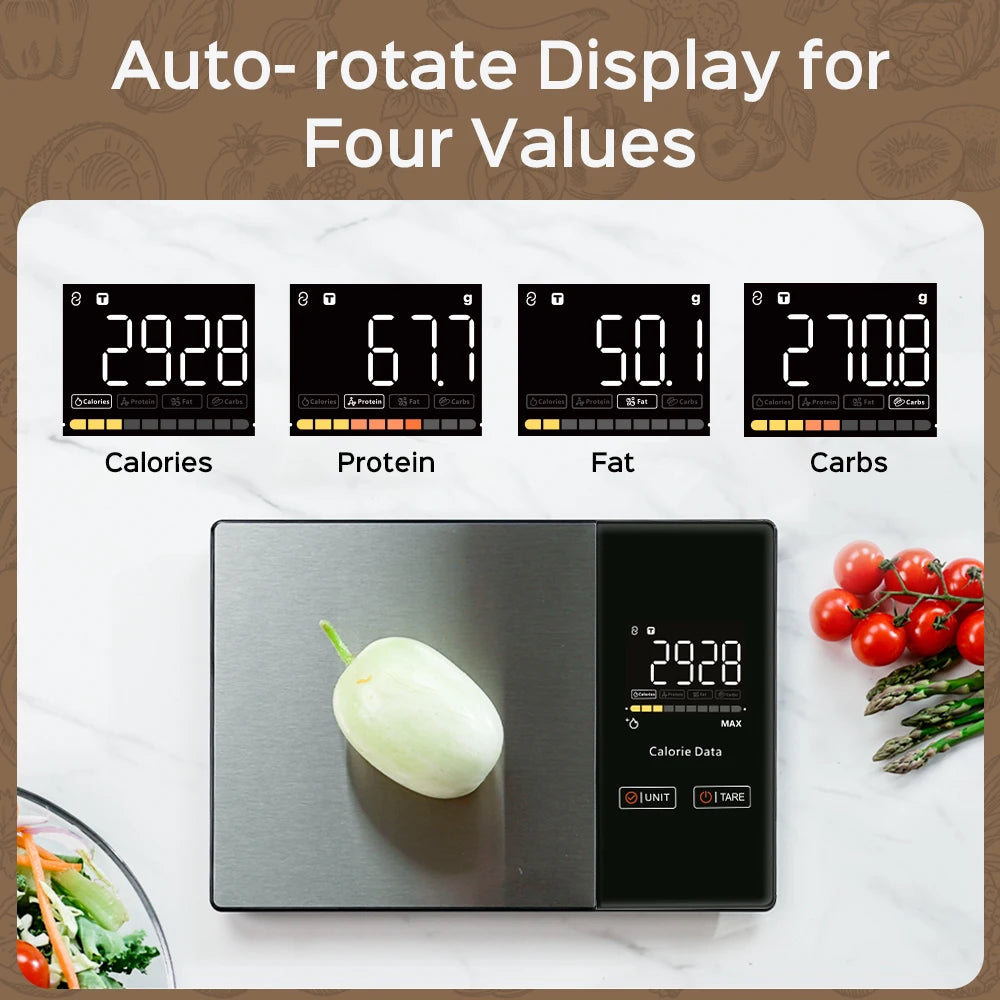 Smart Nutrition Kitchen Scale with Bluetooth App
