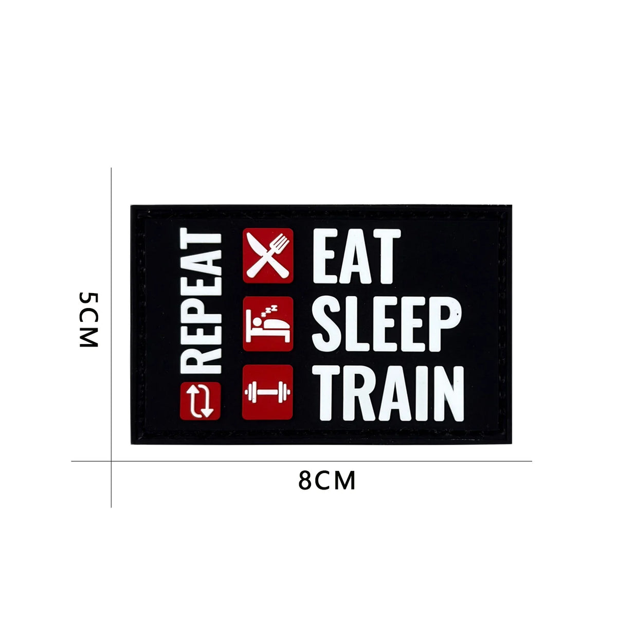 No Pain No Gain Tactical Embroidered Patch with Hook Backing