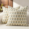 Vintage Striped Floral Throw Pillow Cover