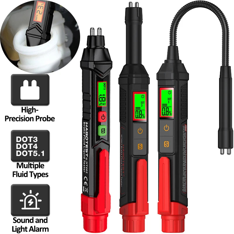 Digital Brake Fluid Tester with Backlit Display