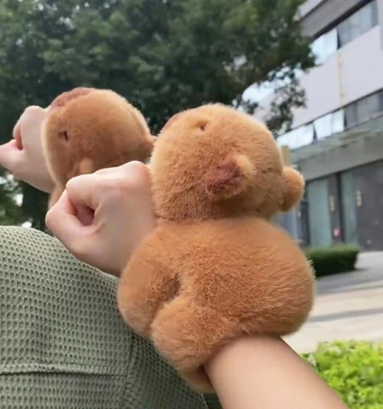 Capybara Plush Snap Bracelet Wristband