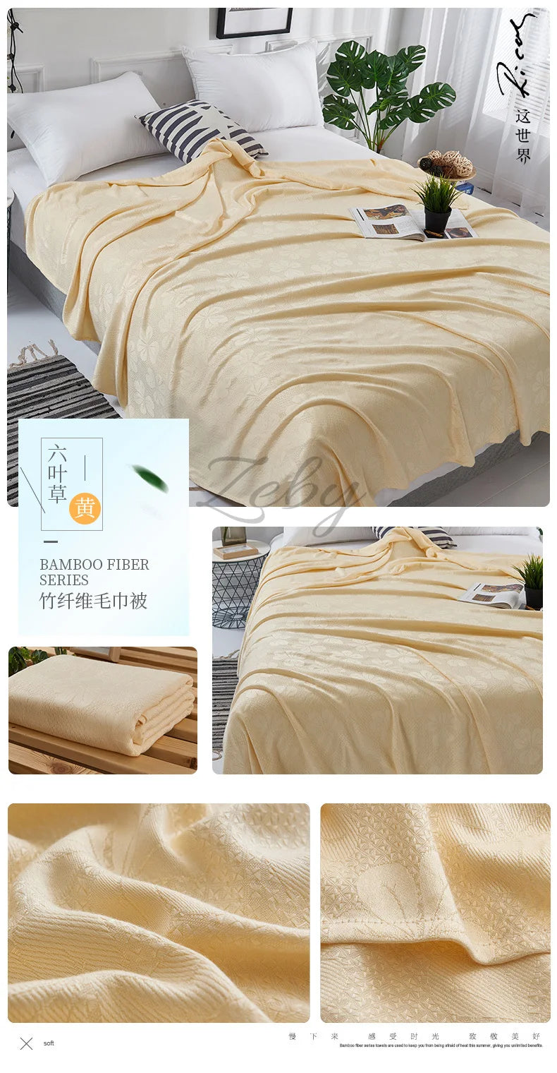 Bamboo Fiber Cooling Blanket for Summer