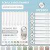 Acrylic paint marker set with 9 colors and fine tips in an advanced grey series