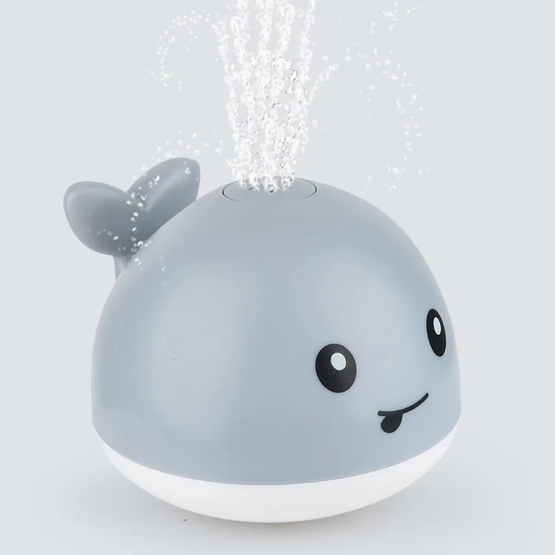 Whale Water Sprinkler Bath Toy with Glowing LED Lights