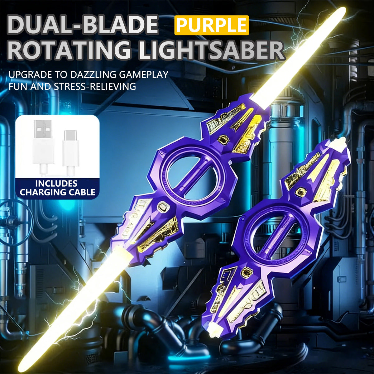 LED Light-Up Sound Sword with Multi-Color Effects