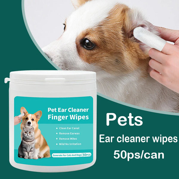 Gentle Ear Cleaning Wipes for Cats & Dogs