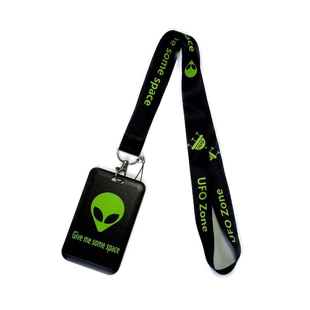 Retro Tape Design Lanyard with Card Holder